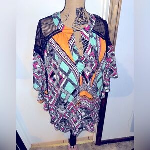 Garnus African print dress size med Great condition